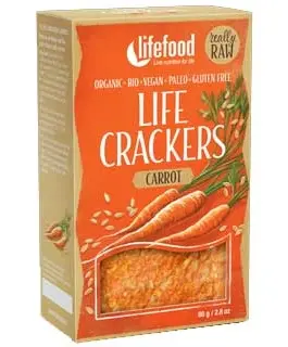 LIFECRACKERS CU MORCOVI RAW BIO 80G