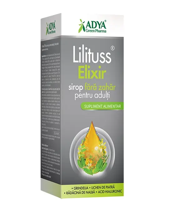 Lilituss Elixir sirop fără zahăr adulți 180 ml – Adya Green