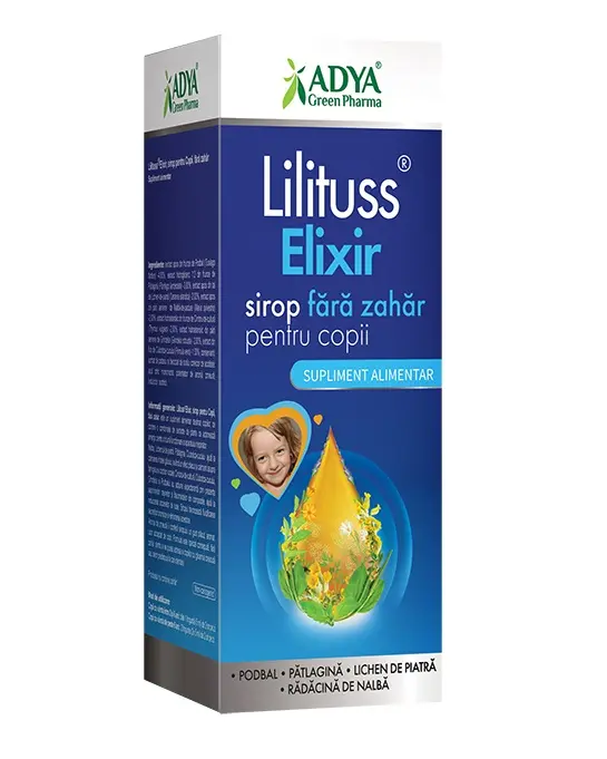 Lilituss Elixir sirop fără zahăr copii 180 ml – Adya Green