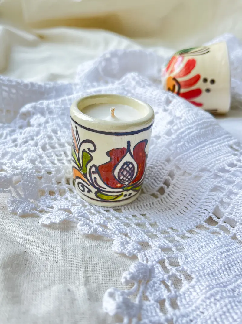 Lumânare ceșcuță ceramică Corund