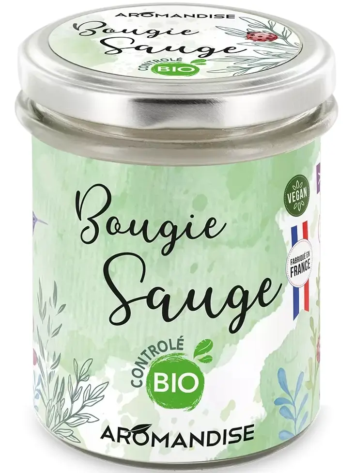 LUMANARE PARFUMATA SALVIE BIO VEGANA 150G