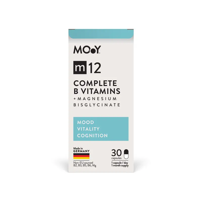 m12 Complete B Vitamins + Magnesium Bisglycinate, 30 capsule, 19,83 g, Molecules of Youth, natural