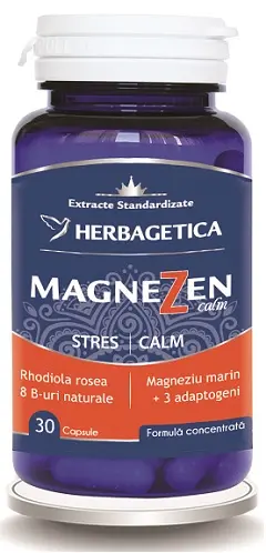 Magnezen Calm 30 capsule – Herbagetica - Mai puțină oboseală