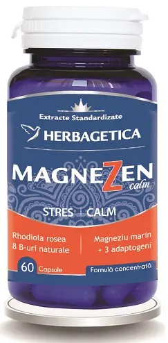 Magnezen Calm 60 capsule – Herbagetica - Mai puțină oboseală