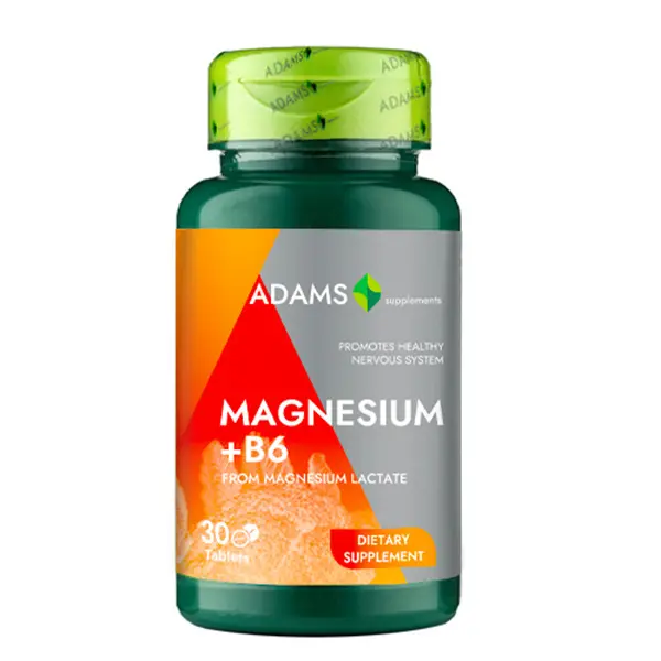 Magneziu + B6 2 x 30 comprimate – Adams Vision