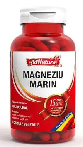 Magneziu marin 30 capsule – AdNatura - Mai puțină oboseală