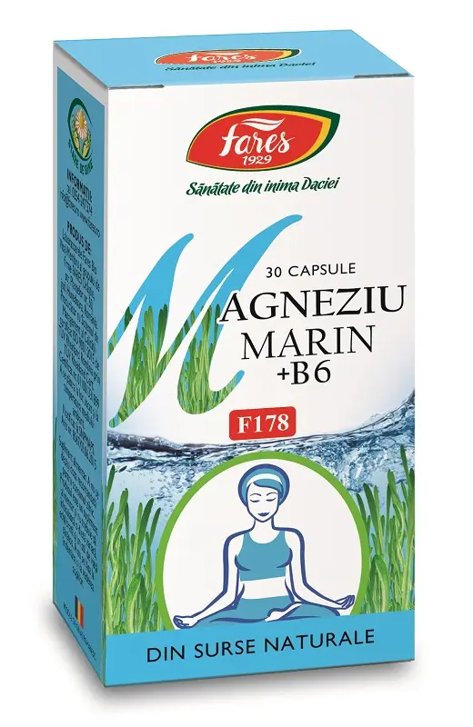 Magneziu marin + B6 F178 30 de capsule – Fares