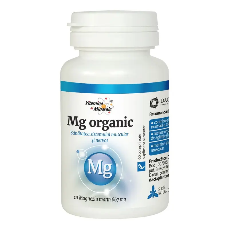 Magneziu Organic 60cpr Dacia Plant