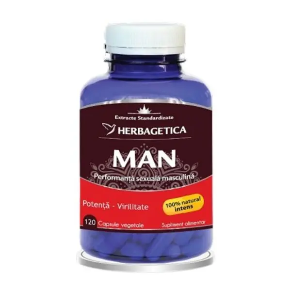 Man 120 capsule – Herbagetica - Vitalitate zilnică