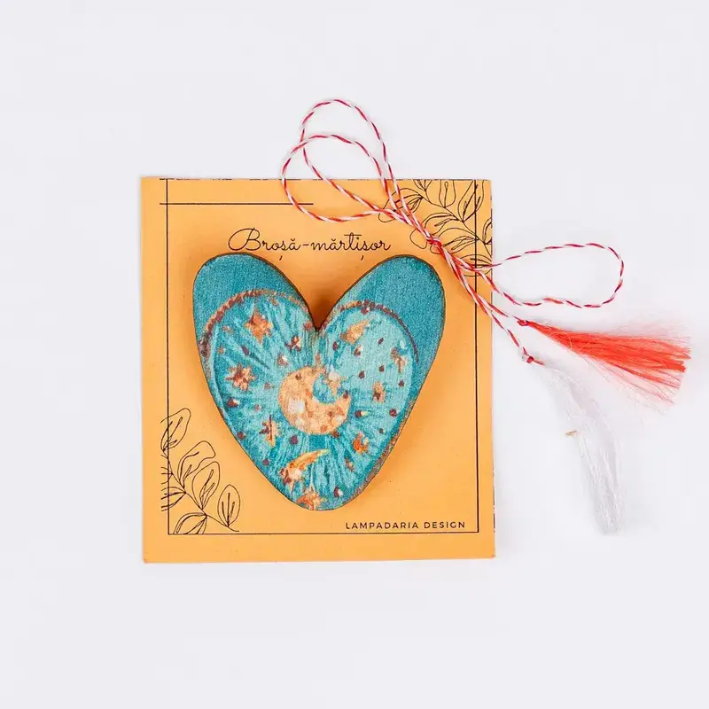 Marțișor "Inimă Gingașă" 5x6cm