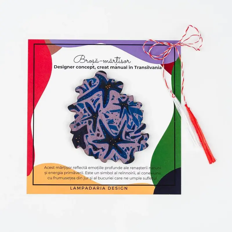 Marțișor "Zambila - Bucurie și prietenie" 8x6cm
