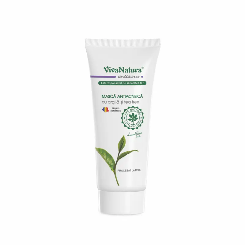 Masca Antiacneica cu argila si tea tree 75ml  VivaNatura