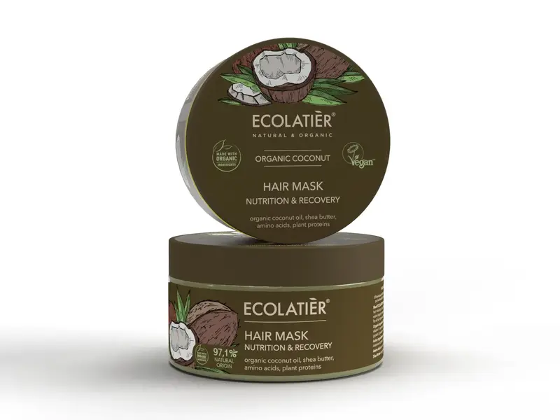 Masca de par nutritie si regenerare cu nuca de cocos bio 250ml Ecolatier