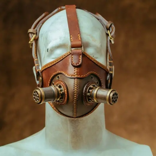 Mască gaz piele steampunk