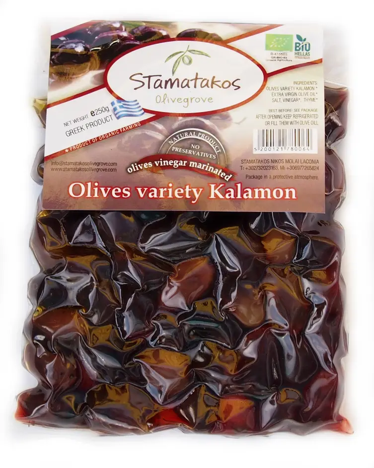 MASLINE KALAMATA VIDATE MARINATE IN OTET BIO 250G