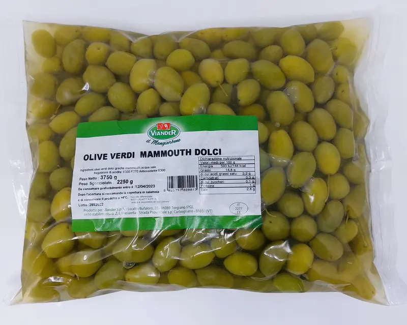 Măsline verzi Mammouth în saramură, 2.5kg