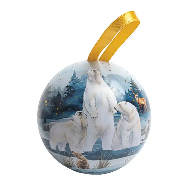 Mathez glob metalic Matin d'Hiver cu urs și trufe de ciocolată