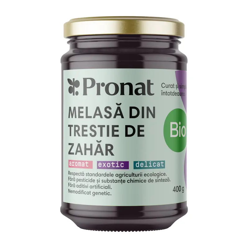 Melasa bio din trestie de zahar, Pronat
