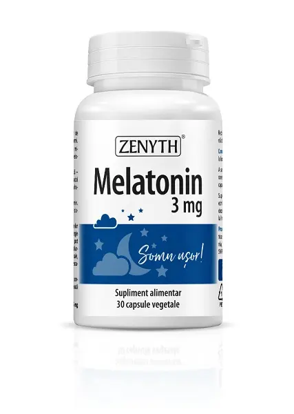 Melatonin 3 mg 30 capsule – Zenyth - Ritual de seară