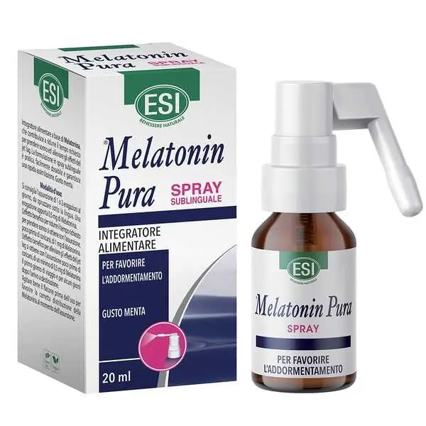 Melatonină pură spray 20 ml – Esitalia - Aromă de mentă