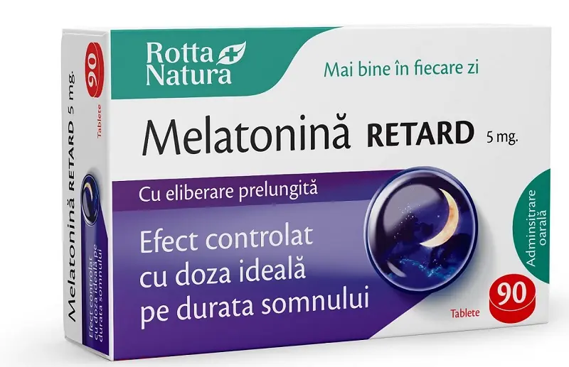 Melatonină Retard 5 mg 90 comprimate – Rotta Natura