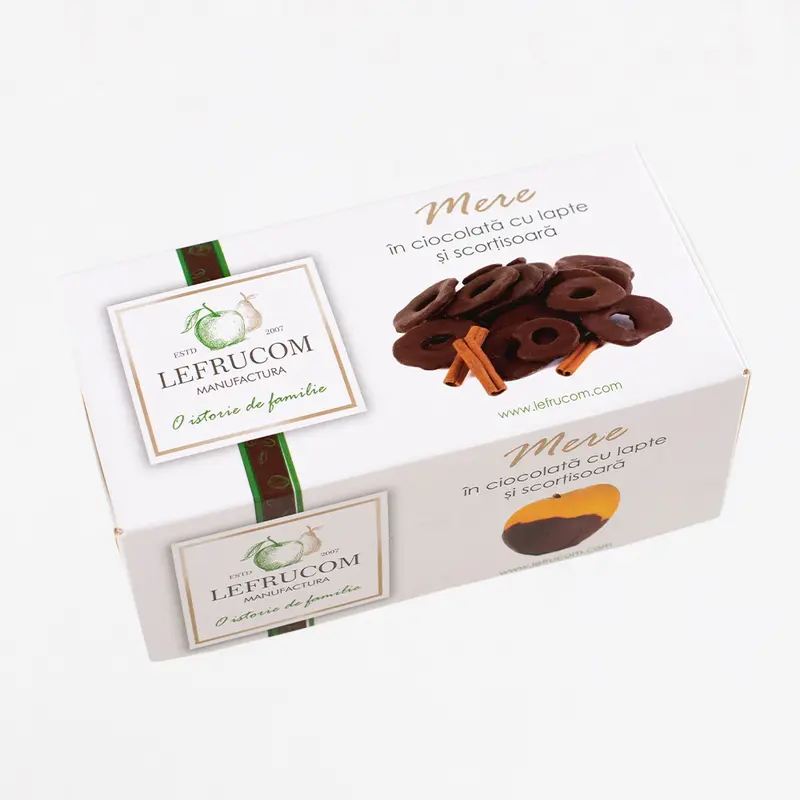 Mere în ciocolată cu lapte și scorțișoară (100 g)