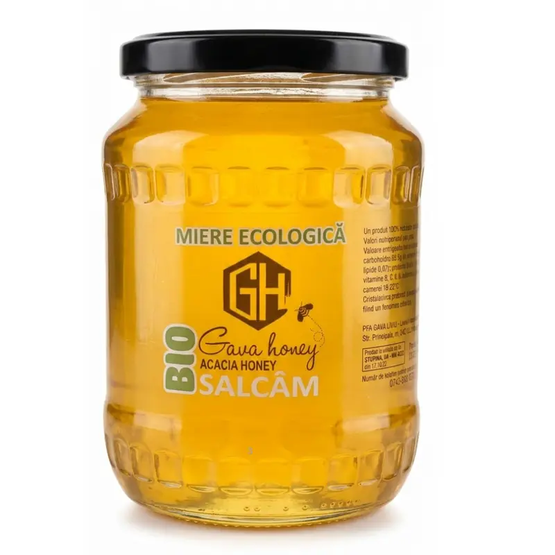 Miere bio salcam 400g Gava Honey