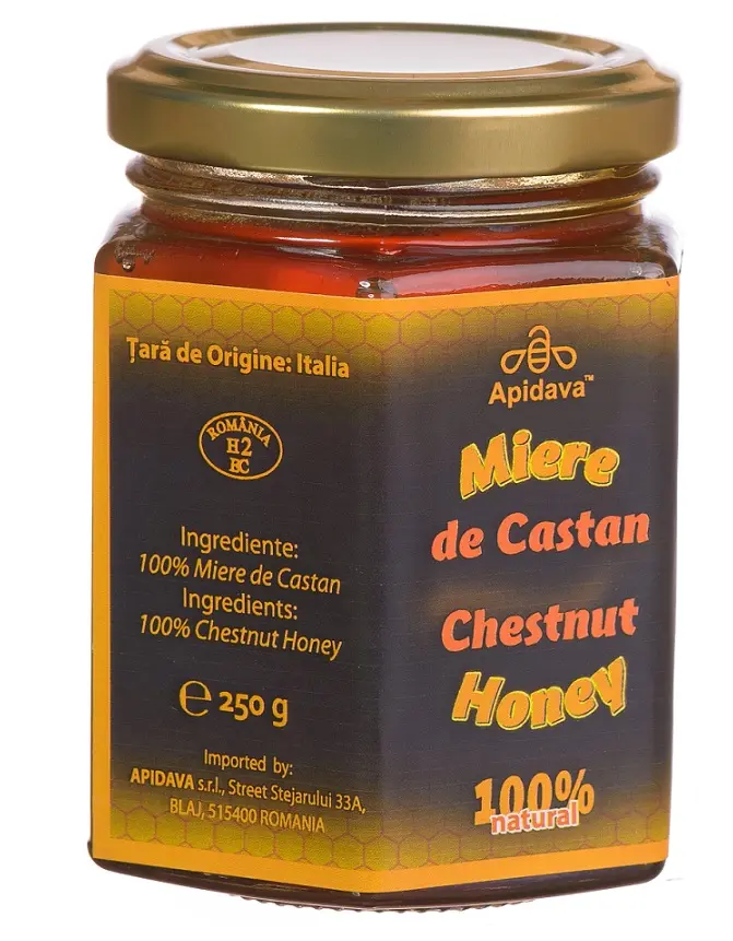 Miere de castan 250 g – Apidava - Aromă intensă