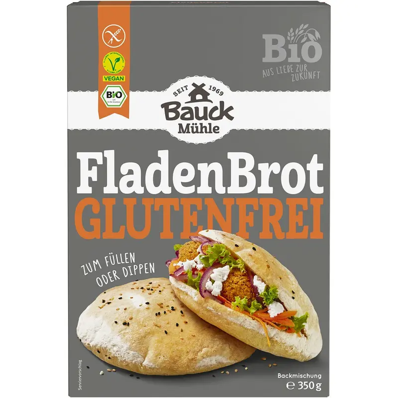 Mix bio de faina pentru lipie fara gluten, 350g | BauckHof