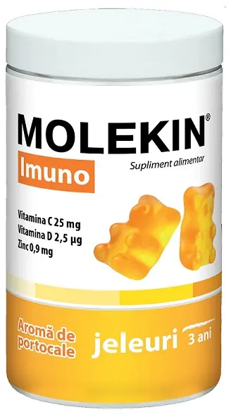 Molekin Imuno 3+ ani 60 jeleuri cu aromă de portocale – Zdrovit