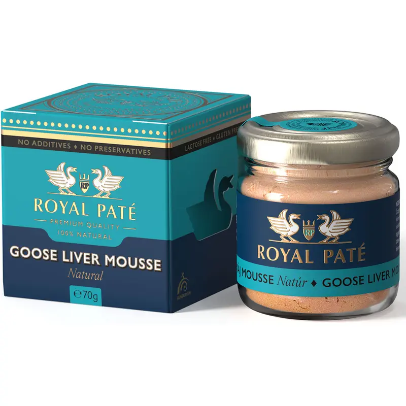 Mousse de foie gras au naturel 60% ficat de gasca Royal Pate 70g