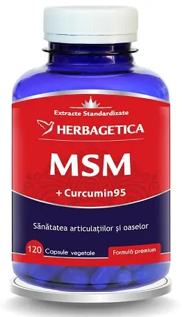 MSM + Curcumin95 120 capsule – Herbagetica - Persoane active