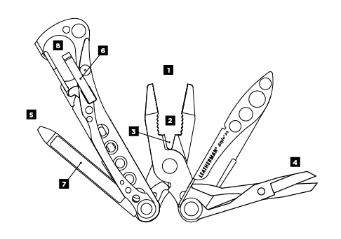 Multi-tool, 8 functii, LEATHERMAN STYLE PS ( 831491 )