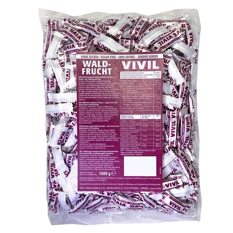 Multivitamine fructe de pădure fără zahăr 1 kg – Vivil