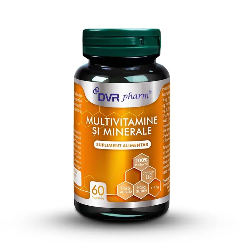 Multivitamine și minerale 60 capsule – DVR Pharm - Vitamine B