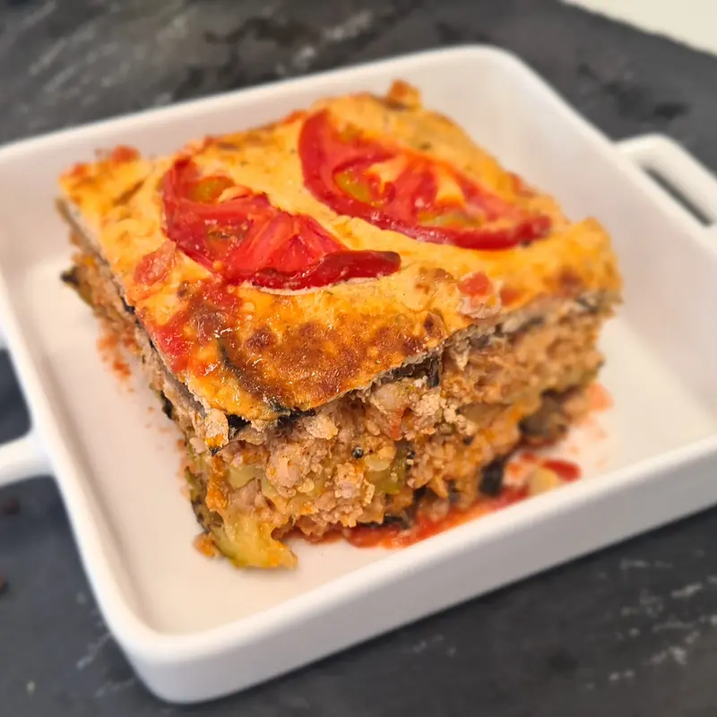 Musaca de legume cu carne porc
