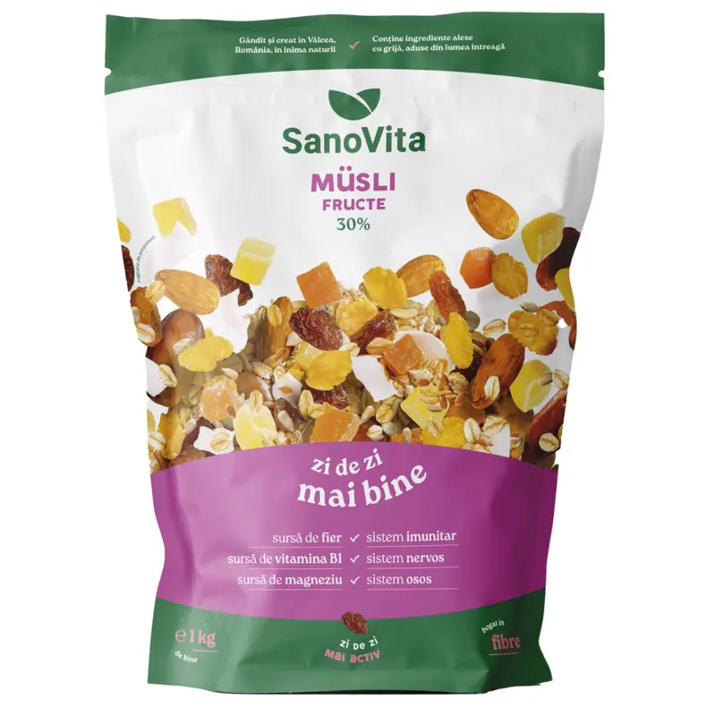 Musli cu fructe 1kg Sanovita