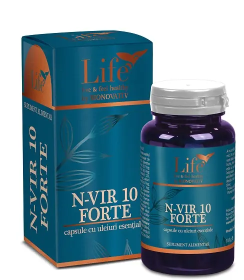 N-vir 10 forte cu uleiuri esențiale 30 capsule – Bionovativ