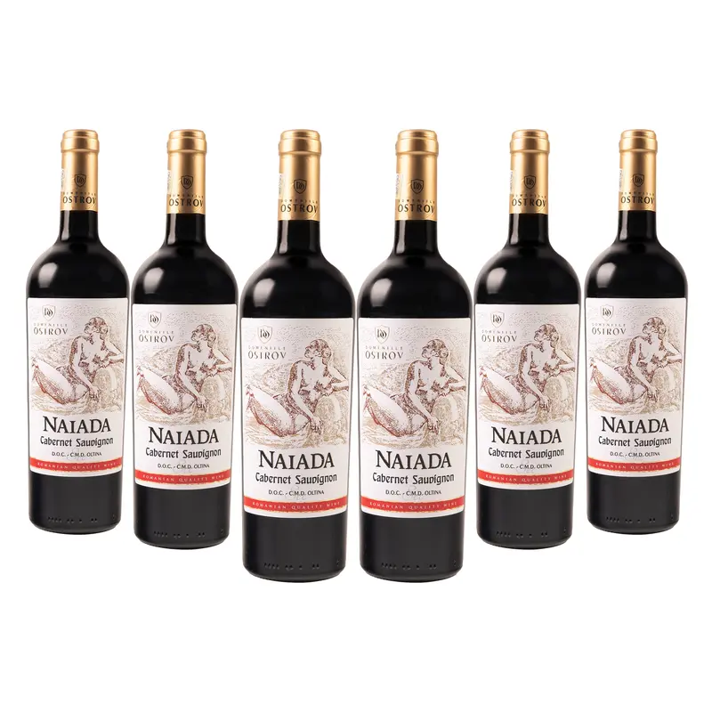 Naiada, Cabernet Sauvignon, bax 6 sticle-0.75l, sec, roșu