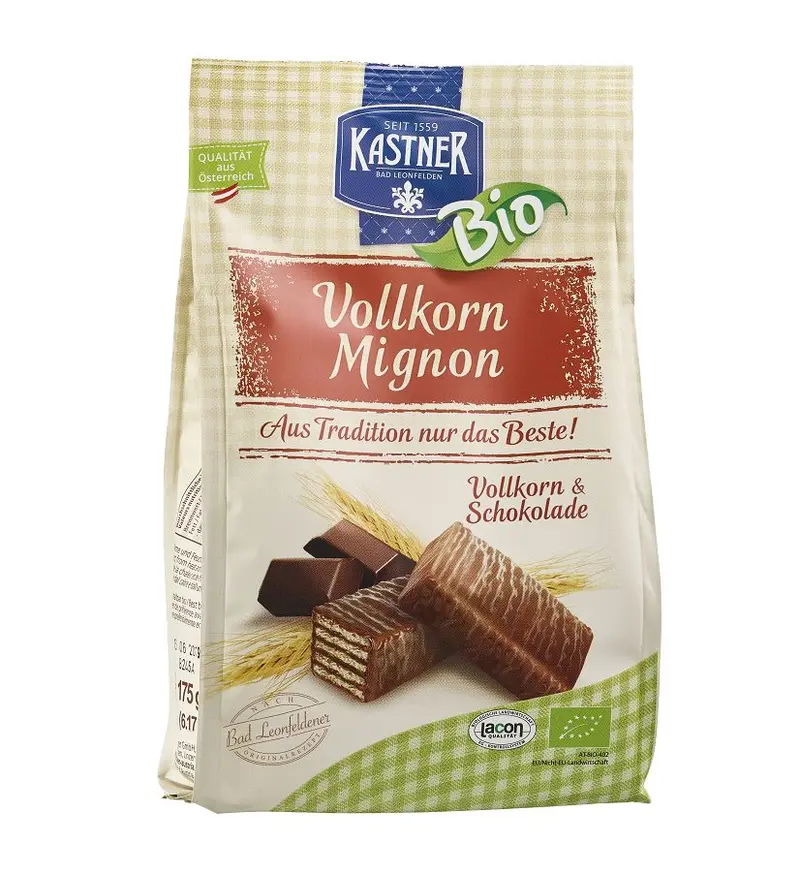 Napolitane Bio cu Alune Kastner 175 g