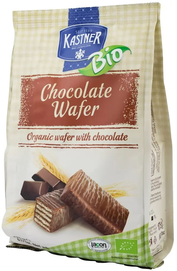 Napolitane bio cu ciocolata, 175g Kastner