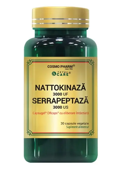 Nattokinază + Serrapeptază 30 capsule vegetale – Cosmo Pharm