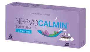 Nervocalmin Somn Ușor 20 capsule moi – Biofarm - Adormi ușor