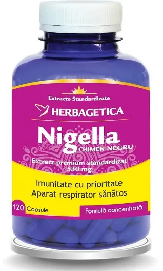 Nigella – Chimen negru 530 mg 120 capsule – Herbagetica
