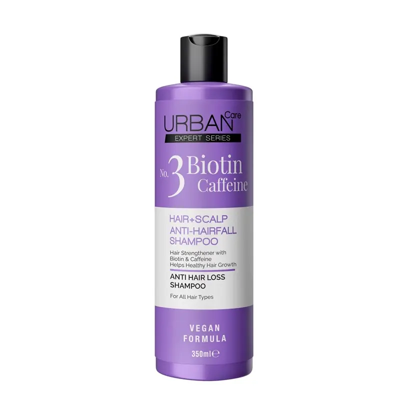 Nr. 3 Șampon anti-cădere biotină, cafeină 350 ml – Urban Care