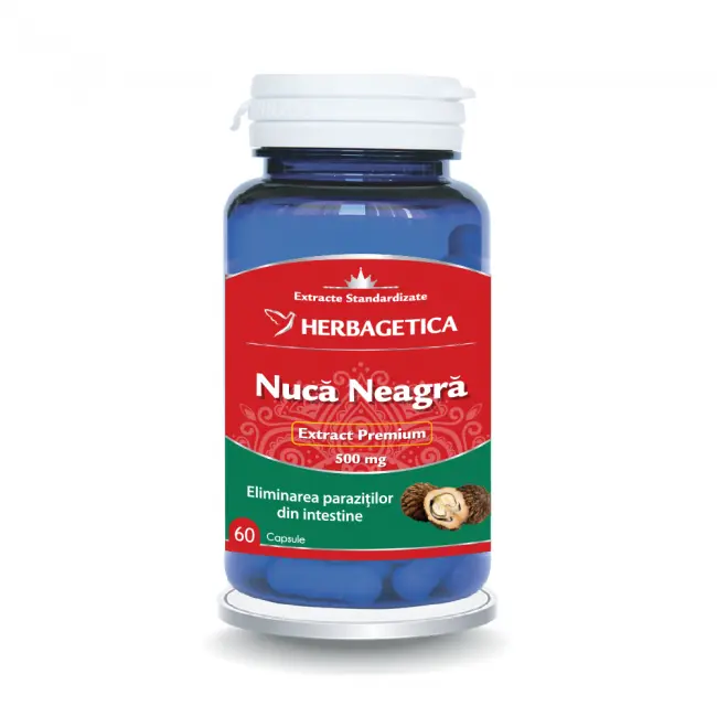 Nuca neagra 500mg 60cps Herbagetica