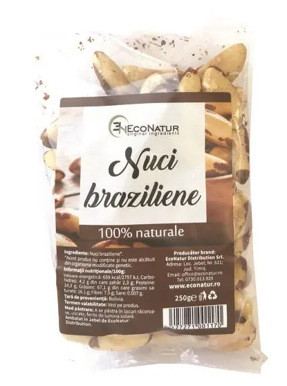 Nuci braziliene 250 g – Eco Natur - Proteine și fibre