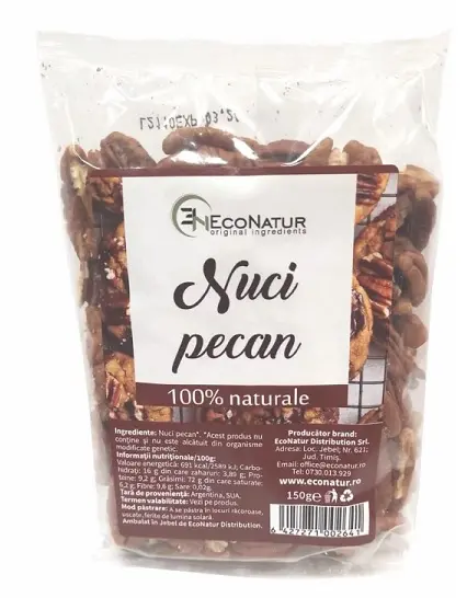 Nuci pecan 150 g – Eco Natur - Dulci și crocante