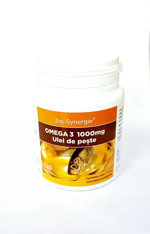 Omega 3 1000 mg ulei de pește 120 capsule – Bio-Synergie