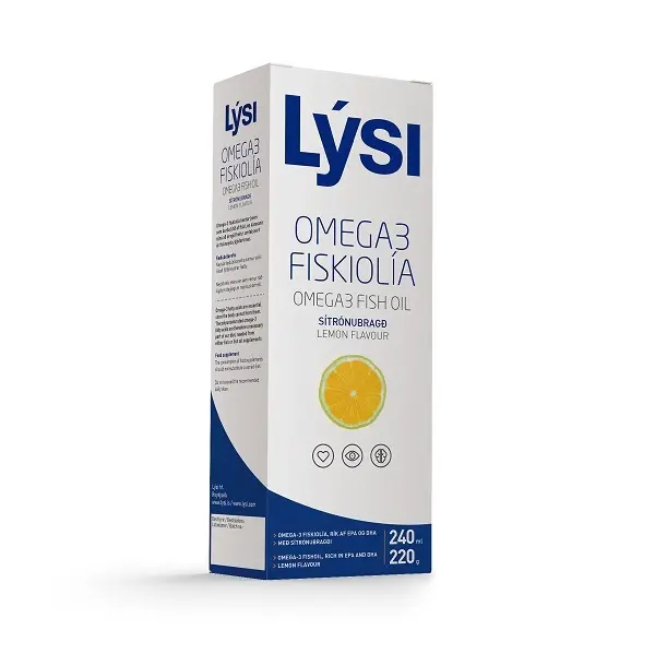 Omega-3 cu aromă de lămâie 240 ml – Lysi - Inimă sănătoasă